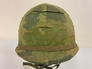 US M1 STEEL HELMET WITH PARATROOPER LINER AND COVER