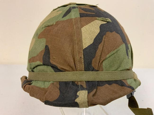 US M1 STEEL HELMET WITH LINER AND COVER: US M1 STEEL HELMET WITH LINER AND COVER