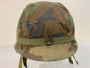 US M1 STEEL HELMET WITH LINER AND COVER