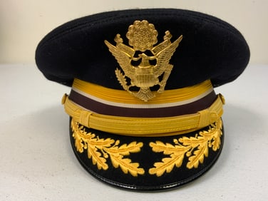 USA ARMY HIGH RANKING OFFICER DRESS  VISOR CAP BY BANCROFT