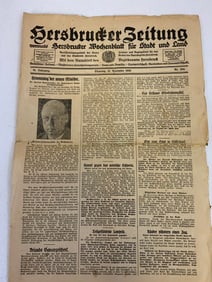 GERMANY 1929 NEWSPAPER