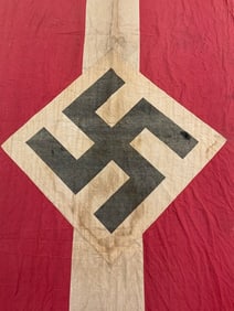 GERMANY THIRD REICH NAZI HITLER YOUTH ORGANIZATION HUGE BUILDING BANNER