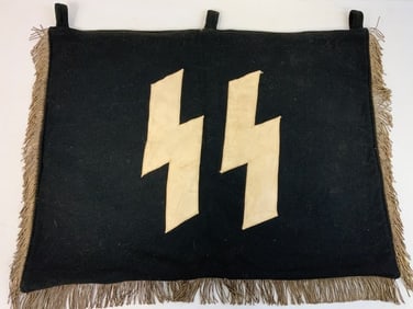 NAZI GERMANY SS BAND TRUMPET BANNER