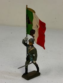 GERMAN NAZI PERIOD LINEOL ITALIAN FLAG BEARER  TOY SOLDIER
