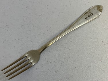 GERMANY THIRD REICH NEUSILBER SS REICH MARKED DINNER FORK