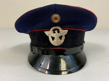 GERMANY THIRD REICH FIRE OFFICIAL VISOR HAT