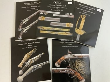 SOTHEBY'S THOMAS DEL MAR MILITARY AUCTION CATALOGS LOT OF 5