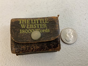 ANTIQUE MINIATURE BOOK THE LITTLE WEBSTER 18000 WORDS