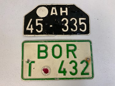 VINTAGE GERMAN MOTORCYCLE LICENCE PLATES