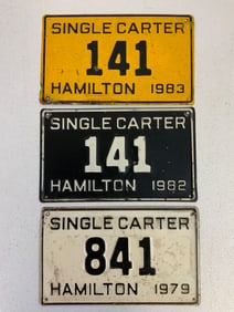 VINTAGE CANADIAN MOTORCYCLE LICENCE PLATES