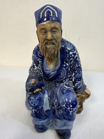 ANTIQUE ASIAN PORCELAIN LARGE FIGURE