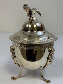 VINTAGE 935 SILVER DECORATED BOWL WITH LID