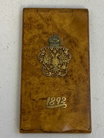 ANTIQUE IMPERIAL RUSSIAN KARELIAN BIRCH CIGARETTE CASE