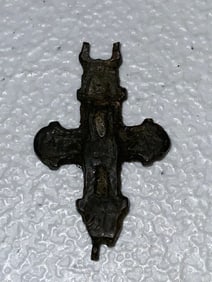 ANCIENT KIEVAN RUS BRONZE CROSS C.11TH CENTURY AD