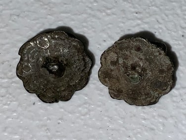 ANCIENT OR EARLY MEDIEVAL KIEVAN RUS SILVER ORNAMENTAL BUTTONS OR ADORNMENTS