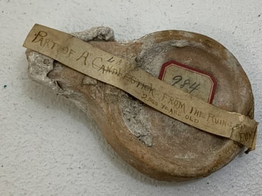 ANCIENT ROMAN OIL LAMP FROM THE RUINS OF POMPEII 2000 YEARS OLD