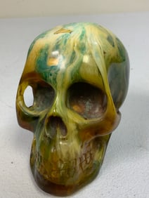 VINTAGE DECORATIVE SKULL SCULPTURE