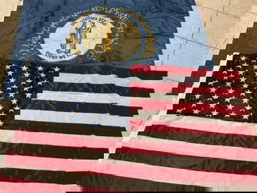 USA FLAG AND STATE OF KENTUCKY FLAG