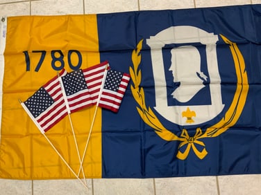 USA SMALL FLAGS AND JEFFERSON COUNTY KENTUCKY FLAG