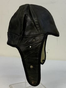 VINTAGE US AVIATOR LEATHER FLIGHT CAP HELMET CHILD SIZE