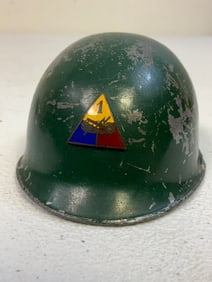 WWII US ARMY ARMORED TROOPS MINIATURE HELMET