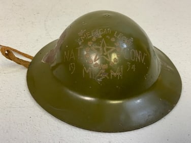US AMERICAN LEGION 1934 MIAMI NATIONAL CONVENTION MINIATURE HELMET