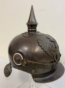 IMPERIAL GERMAN WWI CAVALRY "JAGER ZU PFERDE" LOBSTER TAIL PICKELHAUBE SPIKED METAL HELMET