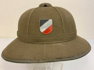 WWII GERMAN AFRIKA CORPS TROPICAL SUN PITH HELMET