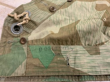 WWII GERMAN GERMAN MILITARY SPLINTER CAMMO ZELTBAHN 1944 DATED