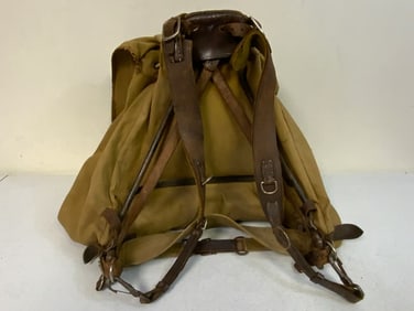 WWII GERMAN MILITARY LARGE SIZE RUCKSACK BACKPACK WITH METAL FRAME