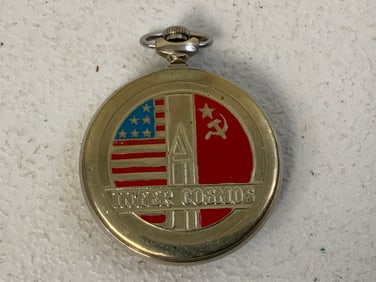 SOYUZ-APOLLO 1975 RUSSIAN POCKET WATCH INTER COSMOS