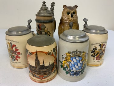GERMANY LOT OF VINTAGE BEER DRINKING STEINS