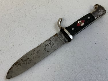 GERMANY THIRD REICH HITLER YOUTH KNIFE WITH MOTTO BY ROBI KLAAS