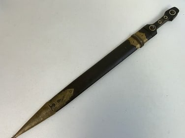 ANTIQUE VERY LARGE CAUCASIAN KINJAL DAGGER