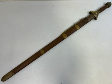 LARGE CHINESE JIAN SWORD DRAGON DECORATED