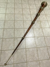 ANTIQUE MONGOLIAN TIBETIAN HIIDIIN BUREE TELESCOPIC LONG HORN TRUMPET