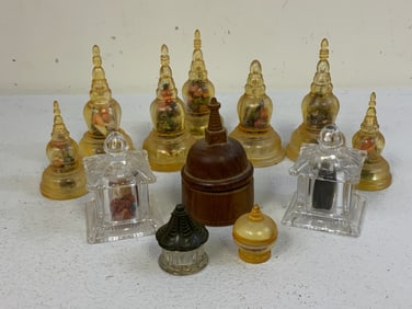 BUDDHIST HOUSEHOLD ALTAR ITEMS RELIQUARIES