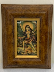 HINDU GODDESS KALI FRAMED PICTURE