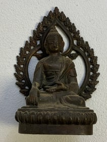 NEPAL ANTIQUE BRONZE MEDICINE BUDDHA STATUE