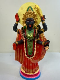HINDU GODDESS KALI CERAMIC STATUE