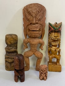 HAWAII CARVED WOOD HAWAIIAN GODS