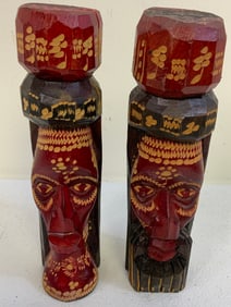 JAMAICA CARVED WOOD FIGURES