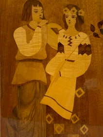 UKRAINE VINTAGE UKRAINIAN WOODEN MOSAIC ARTWORK
