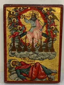 VINTAGE GREEK BYZANTINE ORTHODOX ICON