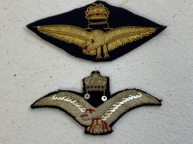 KINGDOM OF HUNGARY WWII SILVER BULLION AIR FORCE PILOT WINGS