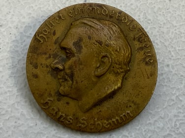 GERMANY THIRD REICH HANS SCHEMM MEDAL BADGE