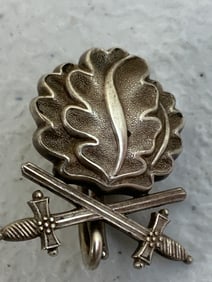 WWII GERMANY GODET OAKLEAVES WITH SWORDS TO THE KNIGHTS CROSS OF THE IRON CROSS 1939 900 SILVER