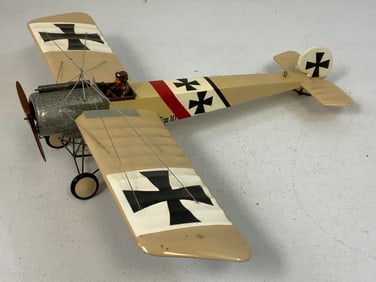 WWI GERMAN PLANE LARGE DISPLAY MODEL