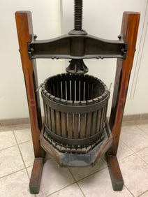 ANTIQUE RED CROSS WINE PRESS - WINE MAKING