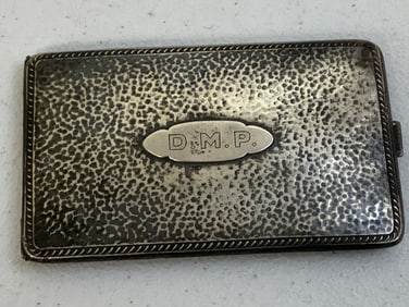 ANTIQUE STERLING SILVER CIGARETTE CASE